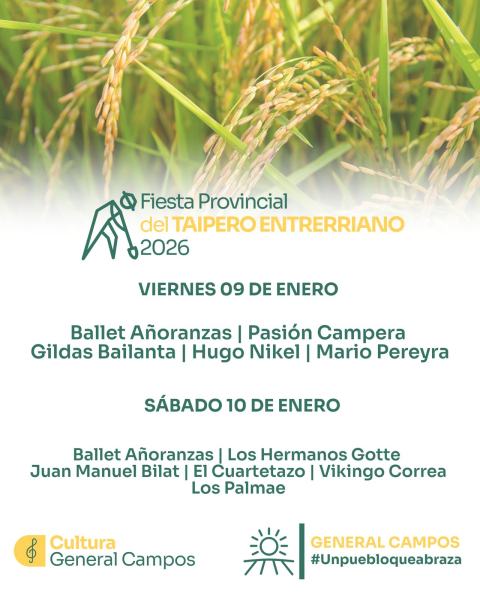 Grilla 37 edición Fiesta Provincial del Taipero Entrerriano