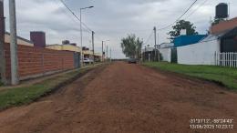 Reposición de ripio en calle Martín Fierro